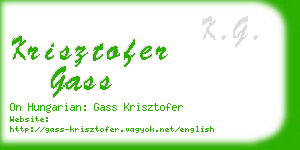 krisztofer gass business card